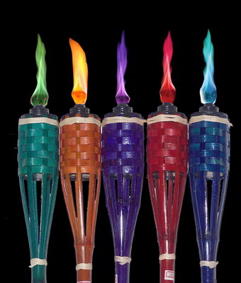 Tall Iris,Rose,Buttercup,Lilac,Clover- Bamboo Torch