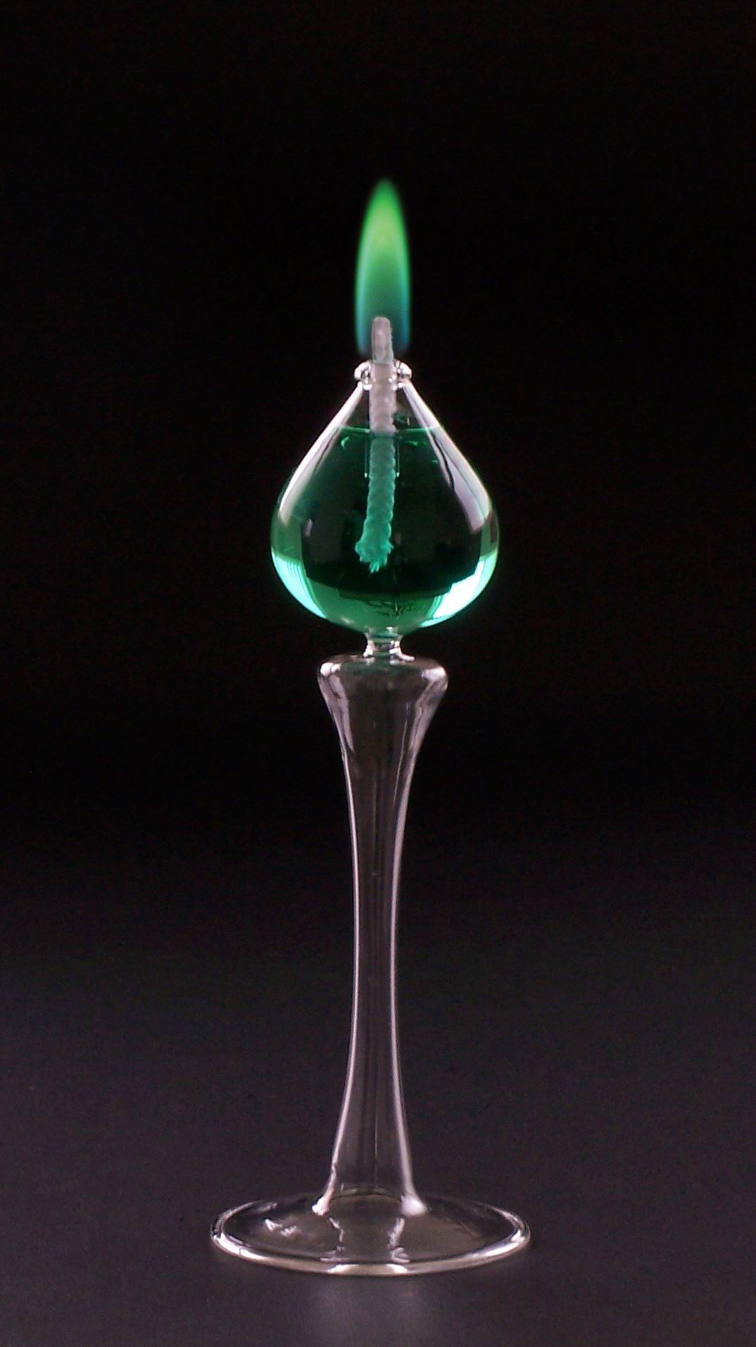 Hand-made Glass Color Flam Oil Lamps