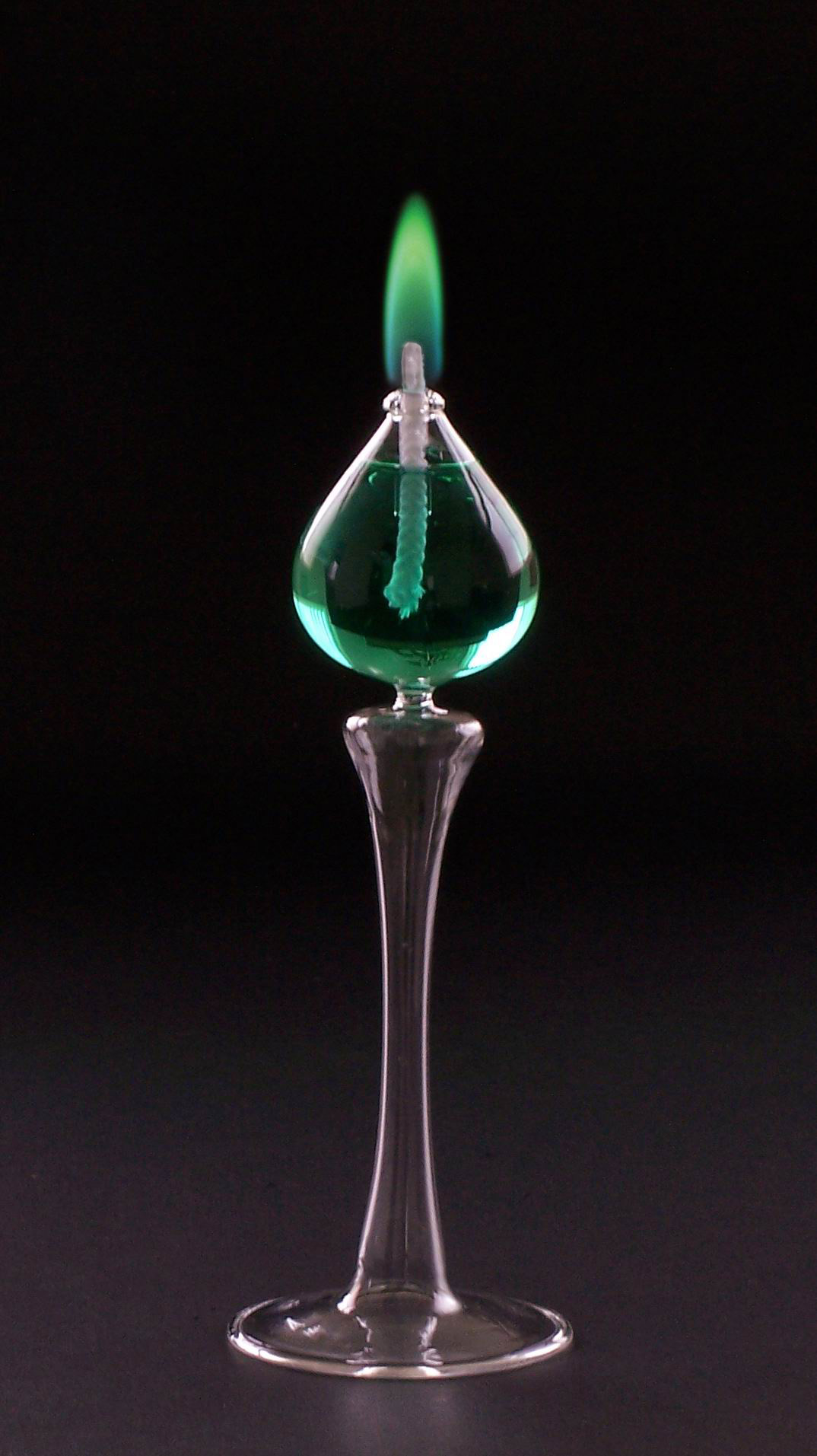 Hand-made Glass Color Flam Oil Lamps