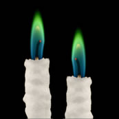 Green Colour Flame Votive Candles