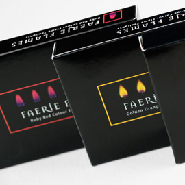 Red Flame Tealights Black Box